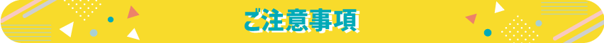ご注意事項