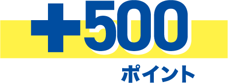 +500ポイント
