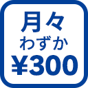 月々わずか300円