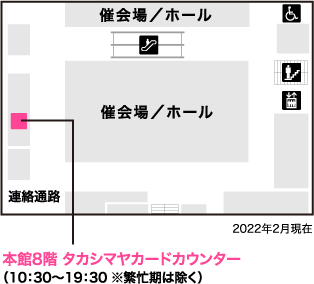 本館8階 タカシマヤカードカウンター