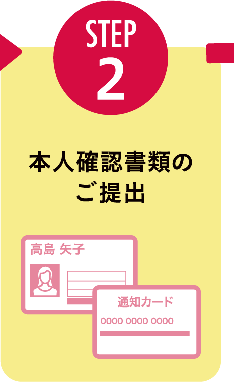 STEP2：本人確認書類のご提出