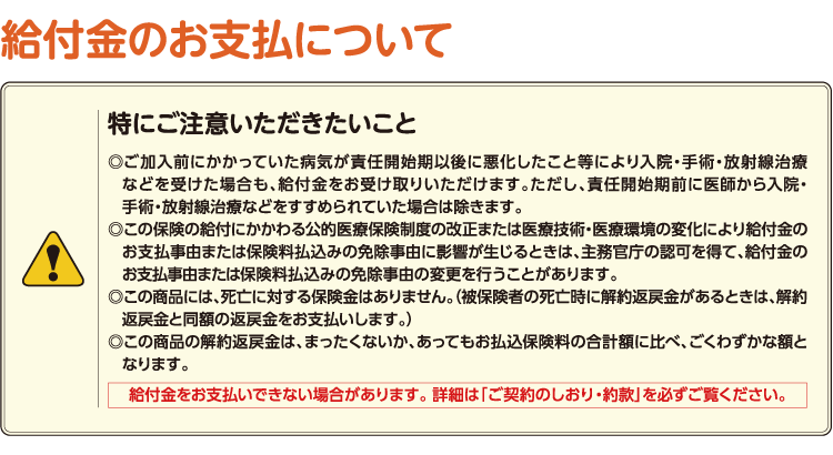 給付金のお支払について