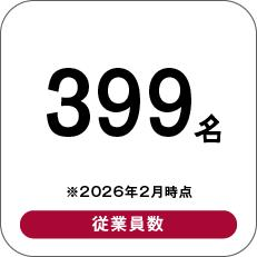 399名 ※2026年2月現在 従業員数