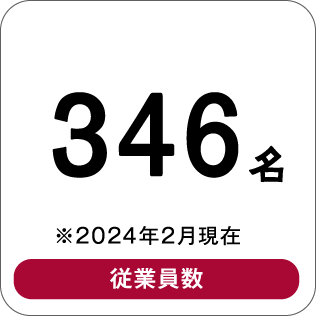 346名 ※2024年2月現在 従業員数